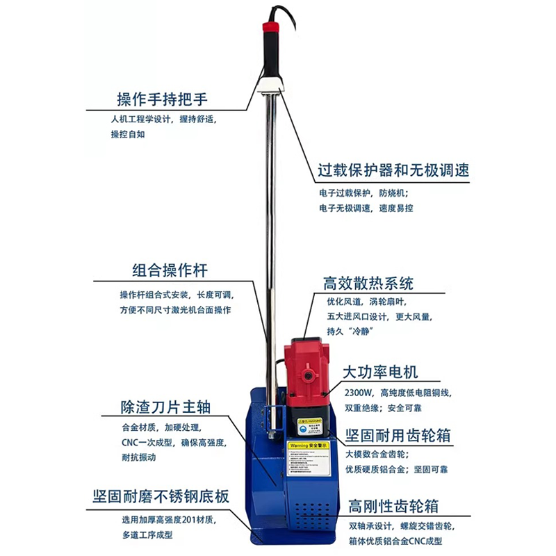 레이저 그리드 청소기 폐기물 슬래그 녹 제거 클리너 6000W - 상세 이미지 4