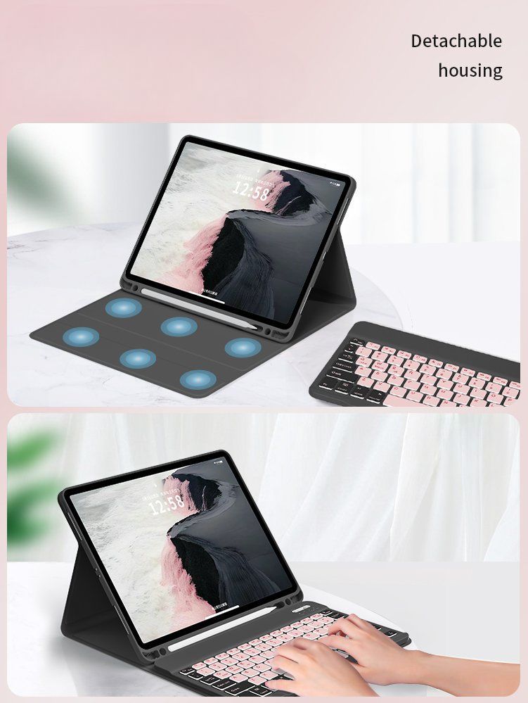 아이패드 프로 m4 케이스 키보드 마우스 펜슬롯 커버 팬텀 블랙 A 1 iPad Pro m4(11인치) 이미지 8