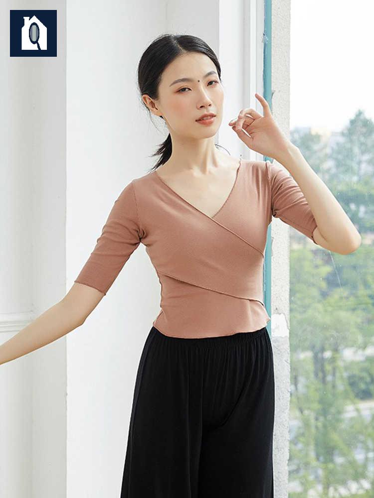 발레복 상의 발레 성인 무용 빅사이즈 긴팔 요가 의상 워머 - 상세 이미지 5