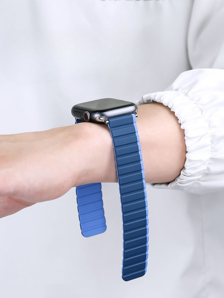 애플워치9 스트랩 실리콘 마그네틱 위드 오렌지 1 애플리케이션 iWatch Ultra 2/ - 상세 이미지 4