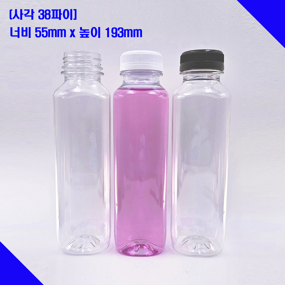 (175개) 400미리 400ml 400 더치커피 콜드브루 페트병 사각공병 주스병 PET병 - 상세 이미지 2
