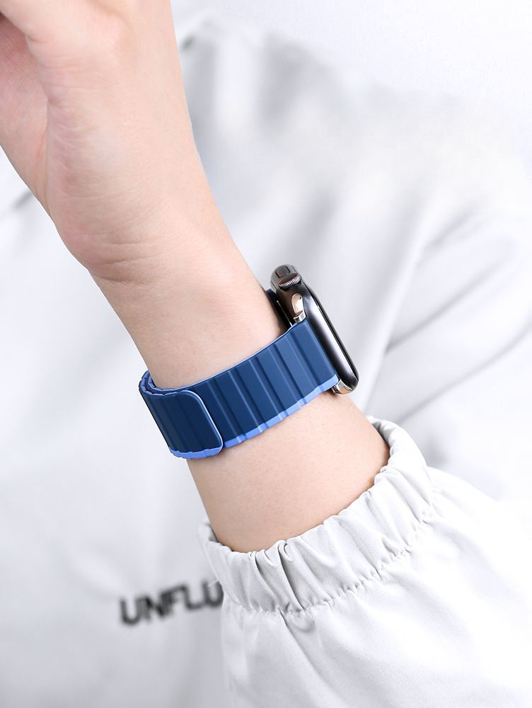애플워치9 스트랩 실리콘 마그네틱 위드 오렌지 1 애플리케이션 iWatch Ultra 2/ 이미지 6