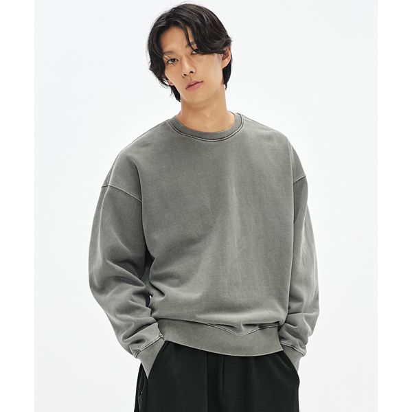 소버먼트 SOVERMENT 980G 피그먼트 맨투맨-건 메탈- : 글로벌하루