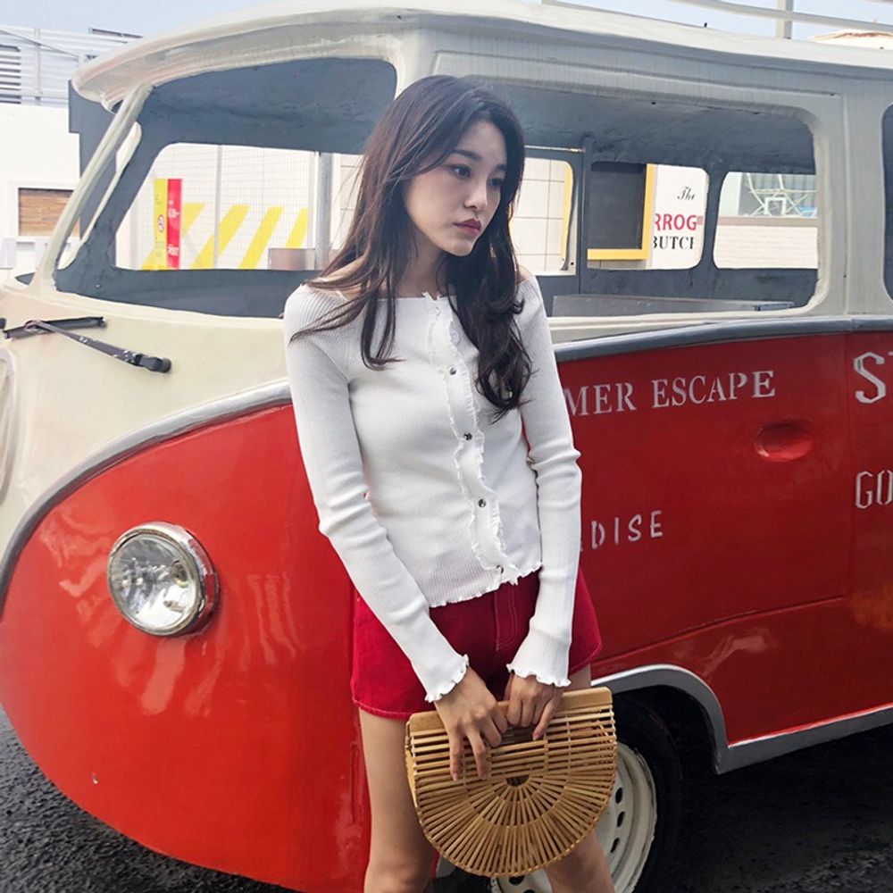 여성가디건 팬 서비스 환불 불가 투톤 슬림 오프숄더 니트 가디건 나시 투피스 YJ1 : 와이제이상점