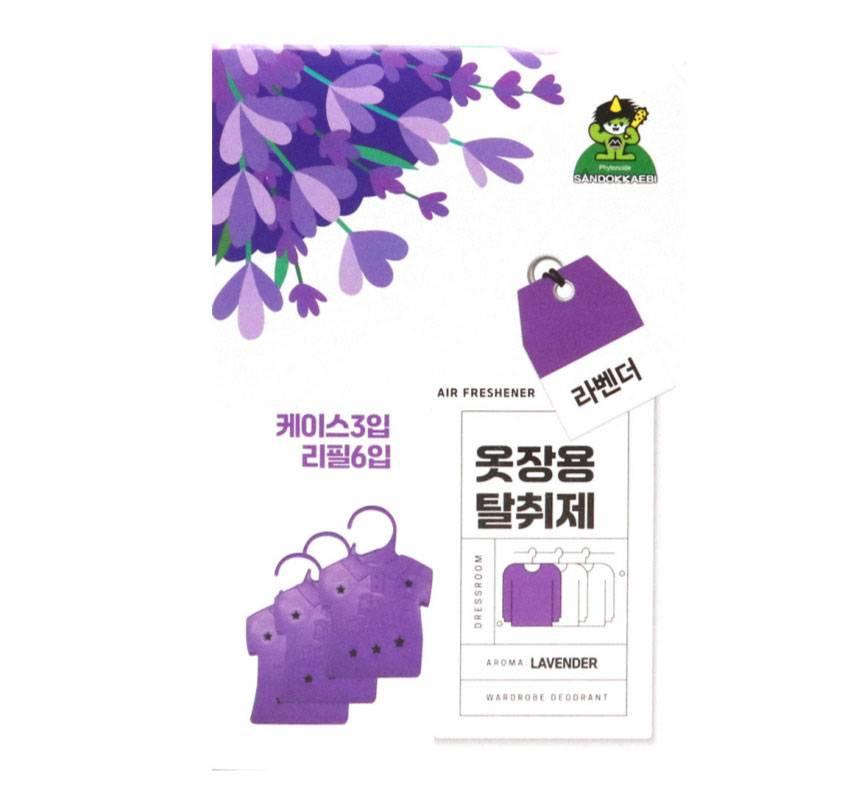 옷장 방향제 걸이형 방향제 옷걸이 방향제 라벤더 리필 6p - 상세 이미지 2