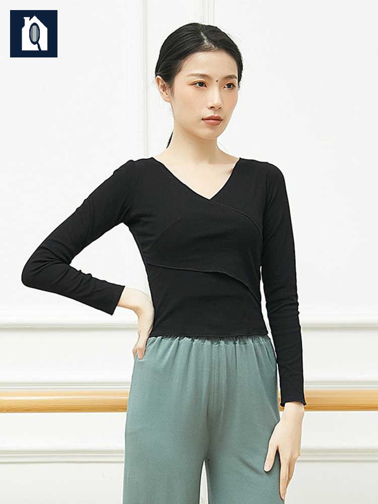 발레복 상의 발레 성인 무용 빅사이즈 긴팔 요가 의상 워머 - 상세 이미지 4