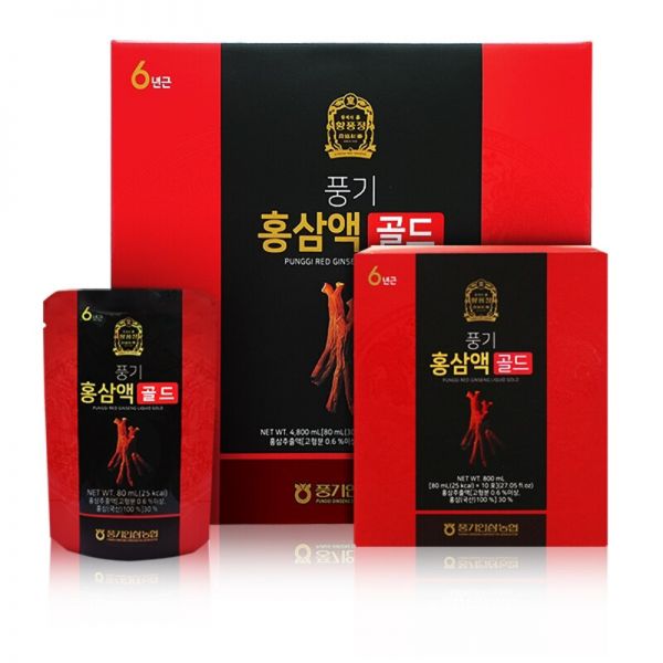 풍기인삼농협 황풍정 풍기 홍삼액골드 80mlx60포 쇼핑백포함 : 포유어헬스샵