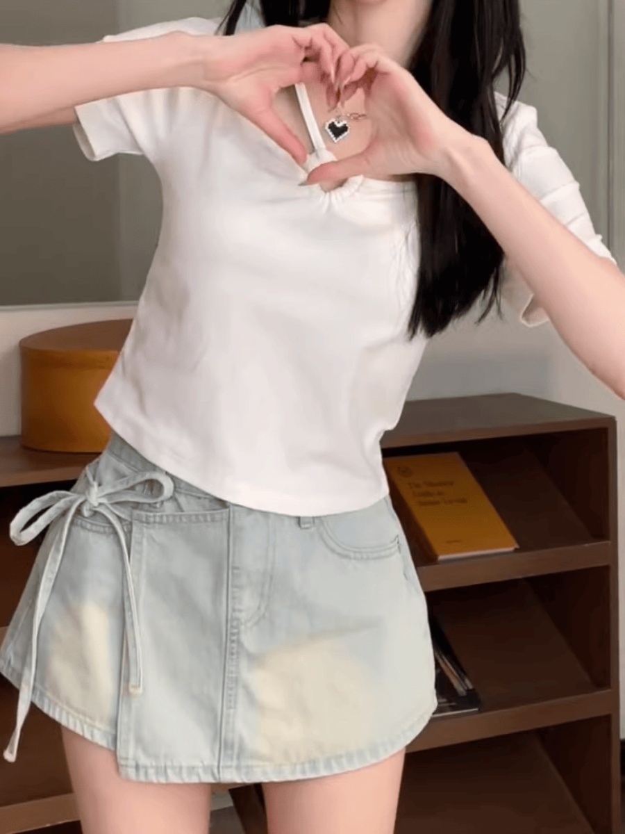 미녀와순정남 41화 임수향 반팔 티셔츠 박도라 트임 슬림핏 의상 옷 패션 - 상세 이미지 4