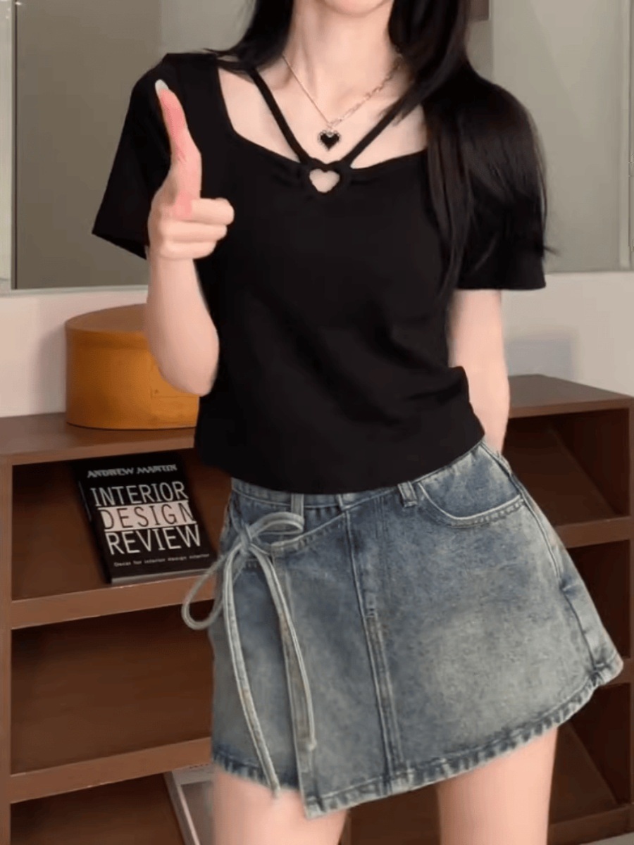 미녀와순정남 41화 임수향 반팔 티셔츠 박도라 트임 슬림핏 의상 옷 패션 - 상세 이미지 2