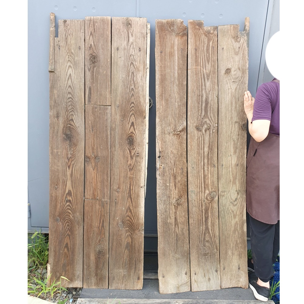 177 x 60.5 중고 부엌문 1쌍 옛날대문 전통문 한옥문짝 중고 한옥문 : 6090추억상회
