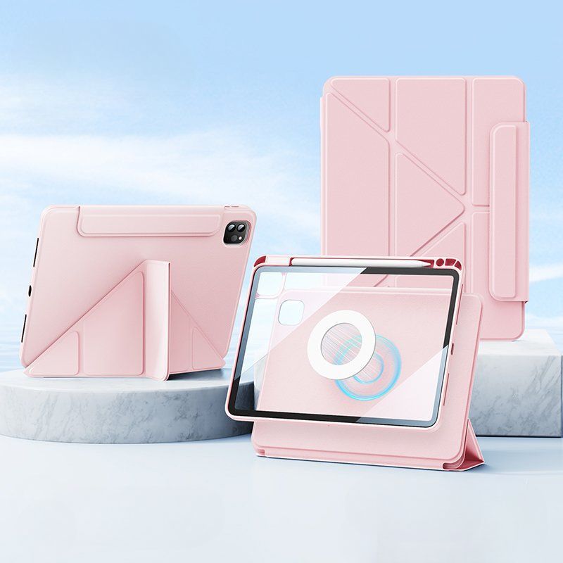 아이패드 프로 m4 케이스 Y자형 3단 분리 투명 커버 그레이 마그네틱 iPad Air6 2024 (11인치) - 상세 이미지 2