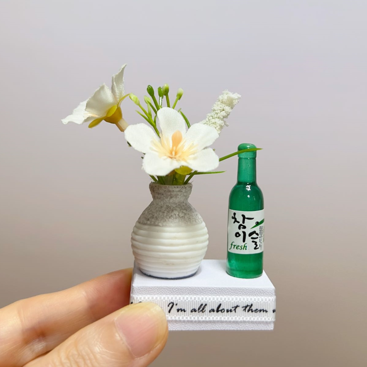 가더GADE 3AJ 납골당 봉안당 꾸미기 미니선반 꽃화분 미니어처 미니어쳐 일체형 부착식 - 상품 이미지