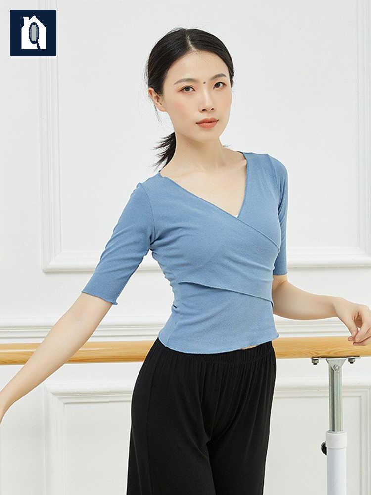 발레복 상의 발레 성인 무용 빅사이즈 긴팔 요가 의상 워머 - 상세 이미지 2