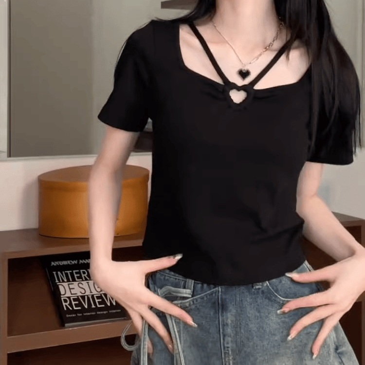 미녀와순정남 41화 임수향 반팔 티셔츠 박도라 트임 슬림핏 의상 옷 패션 - 상품 이미지