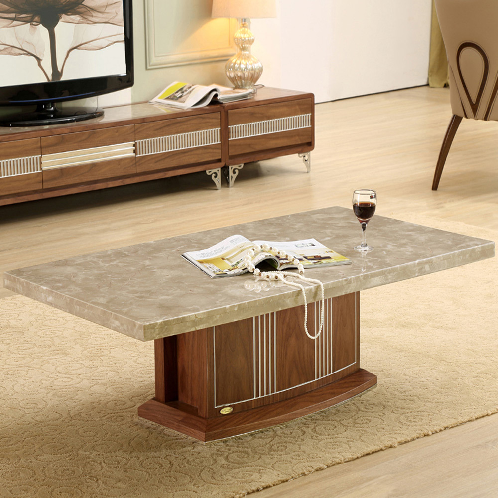 i339 천연대리석 원목 1300 소파테이블