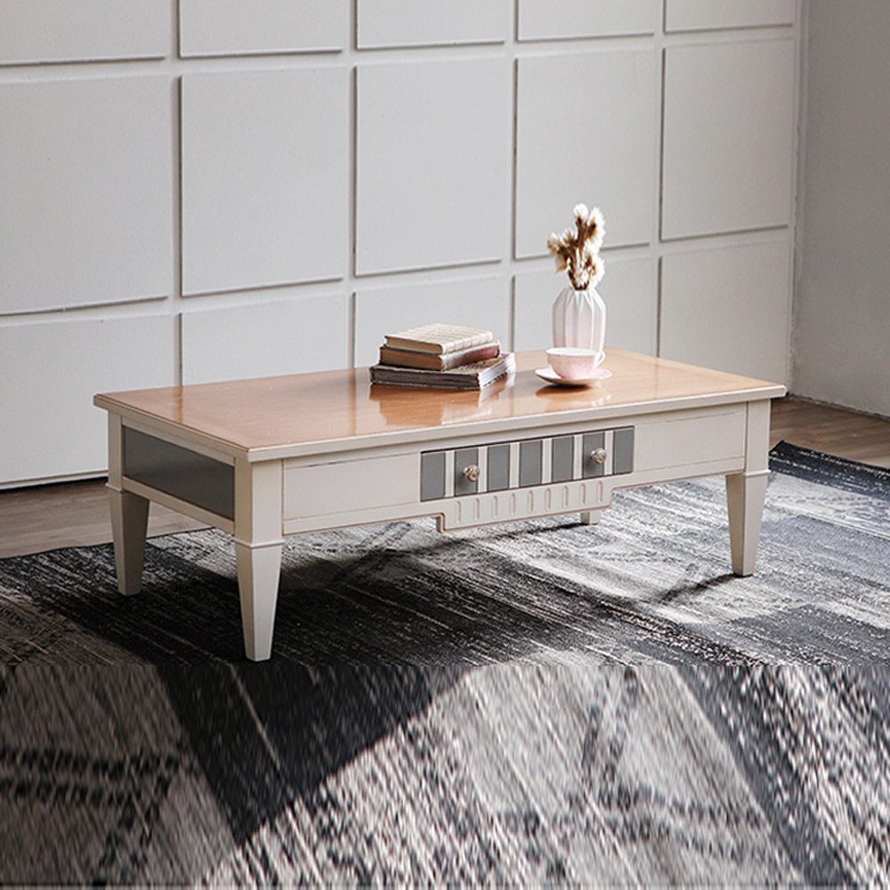 S3L 포플러 원목 서랍 소파테이블