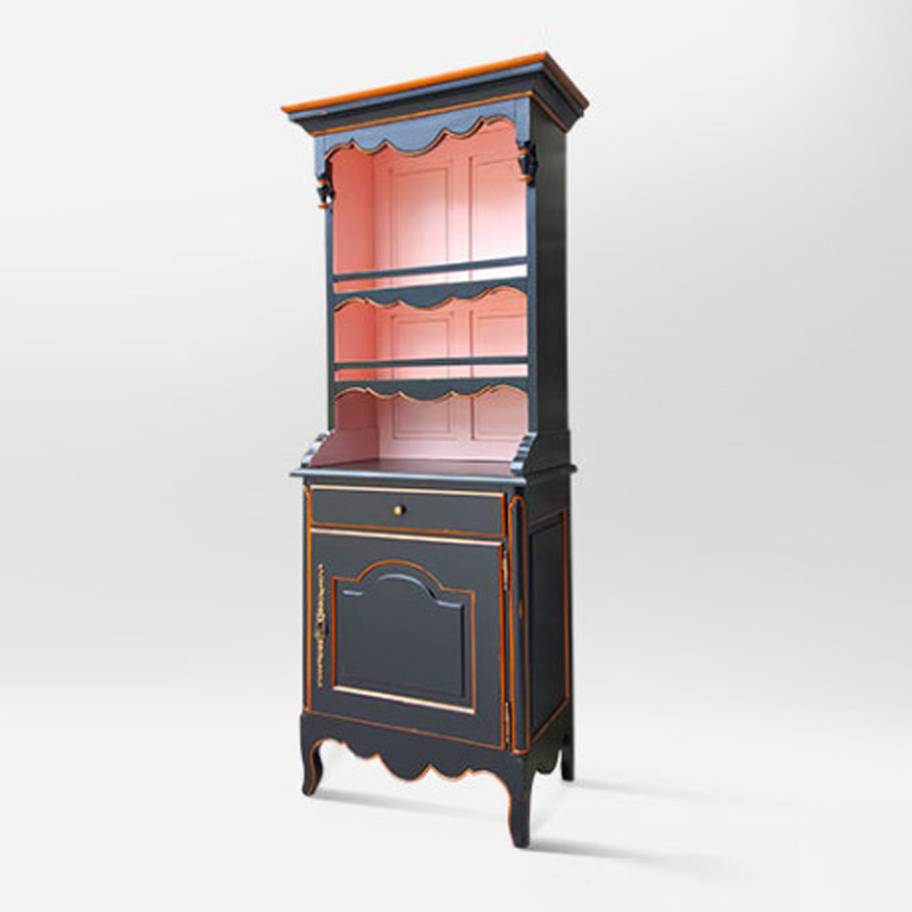 S9F 마호가니 원목 오픈 장식장