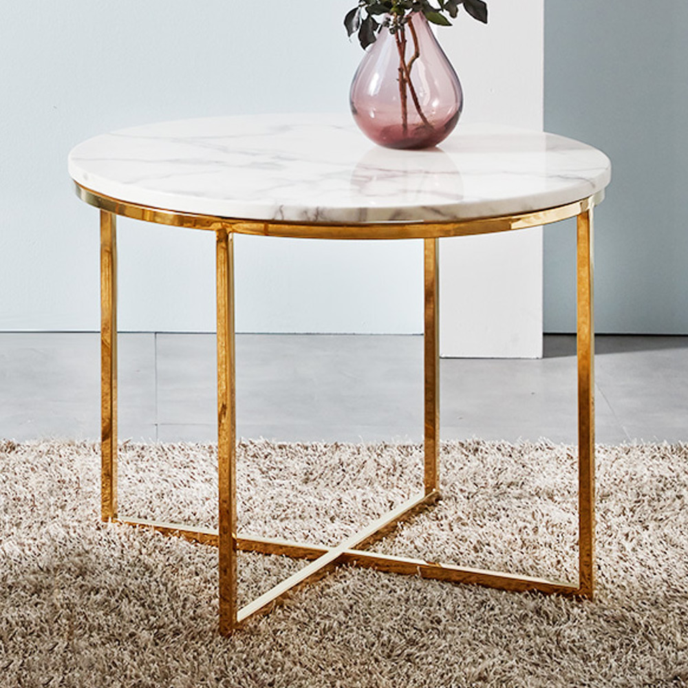 P516대리석 골드 600 소파테이블