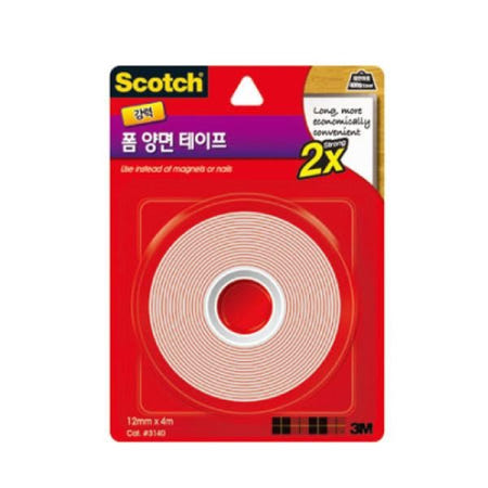 3M 스카치강력폼양면테이프 3140 12mm x 4.0m