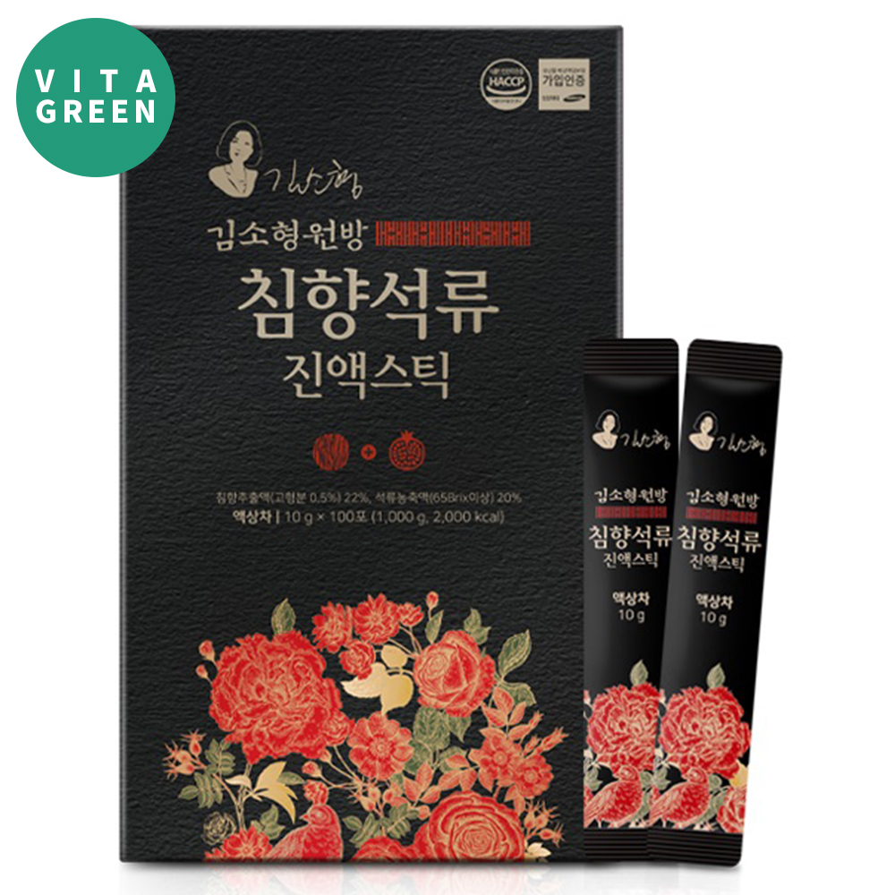 김소형 22% 침향 석류 진액 녹용 추출액 홍삼 농축액 스틱 100포 대용량