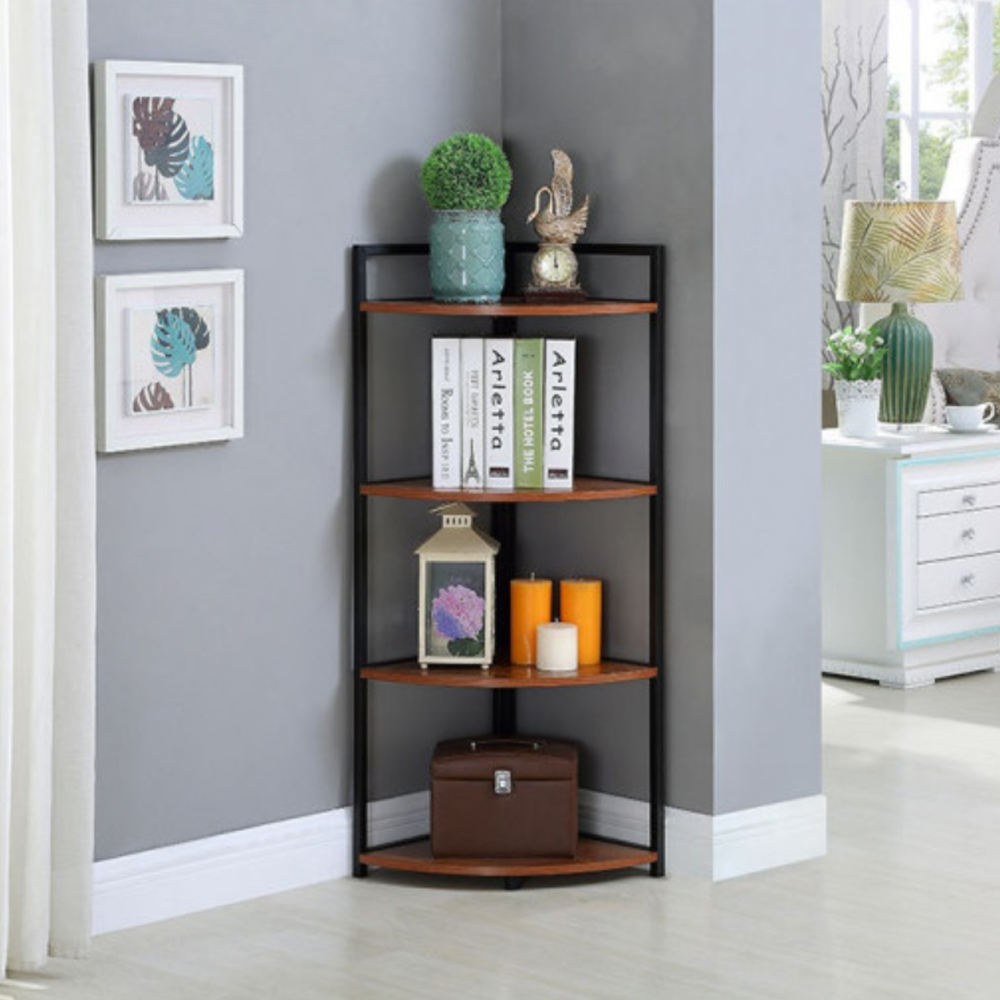 T353 원목철제 코너 300 장식장 3단블랙