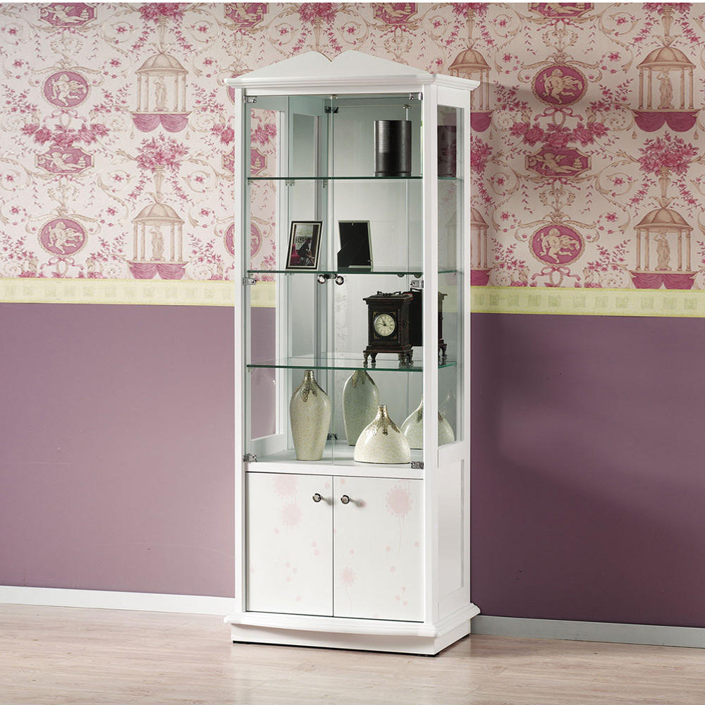 H121F 하문수납 유리 장식장