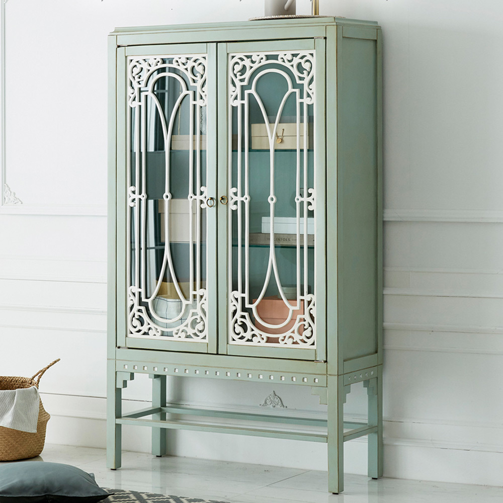 i324 마호가니원목 유리문 940 양주장식장