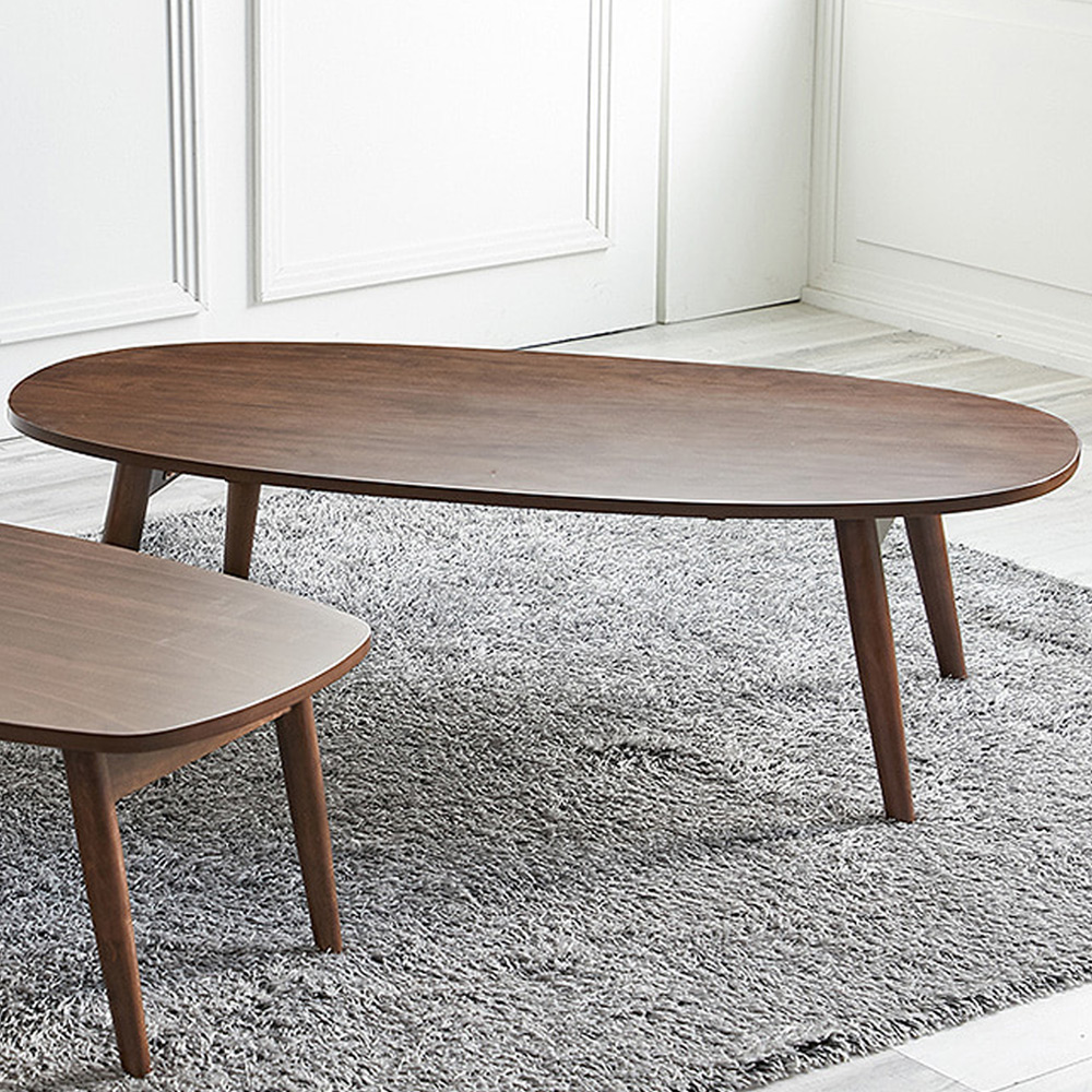 P521고무나무원목 접이식1200 소파테이블