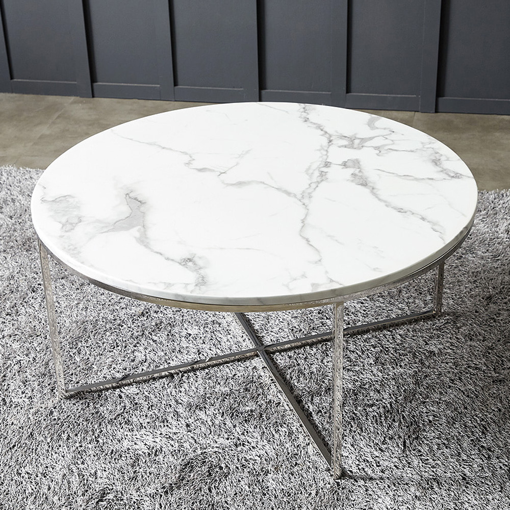 P516대리석 실버 900 소파테이블