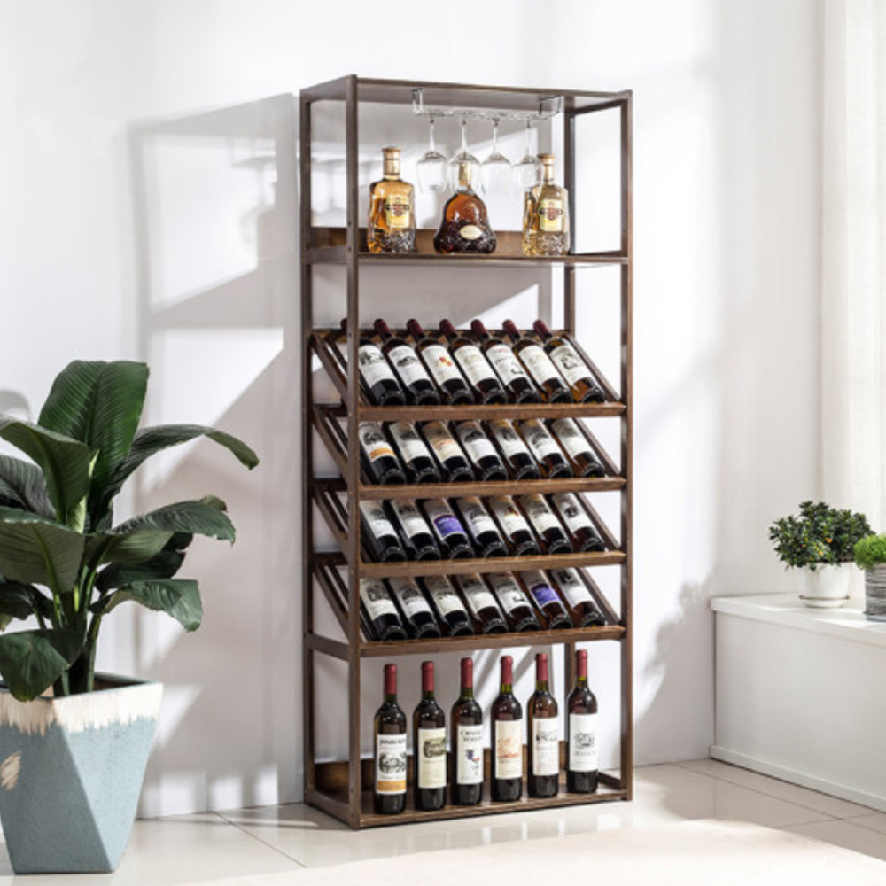 T349 원목 와인 7단 장식장 우드