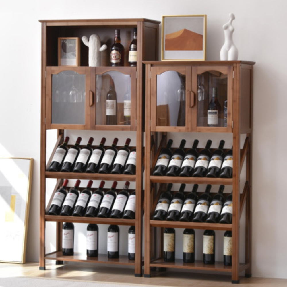 T348 남죽원목 와인 4단720 장식장