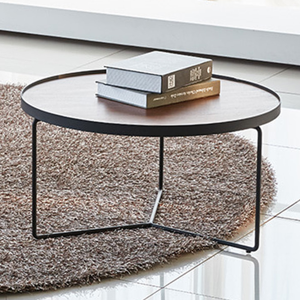 P56K 무늬목 원형 C600 소파테이블