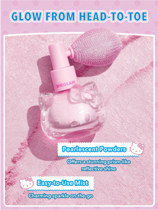 쉬글램 헬로 키티 바디 펄 글리터 미스트 sheglam kitty glitter - 상세 이미지 3