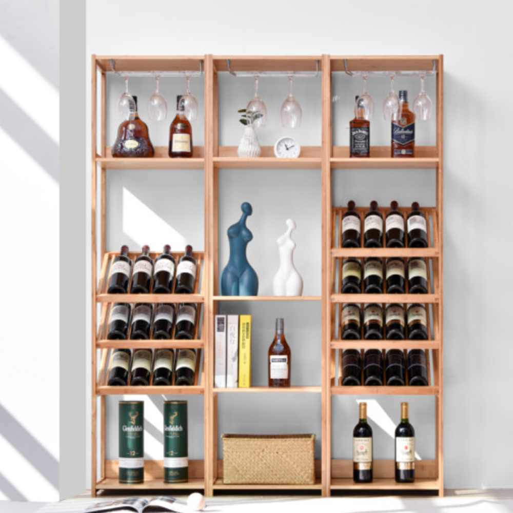 T349 원목 와인 6단 장식장 우드