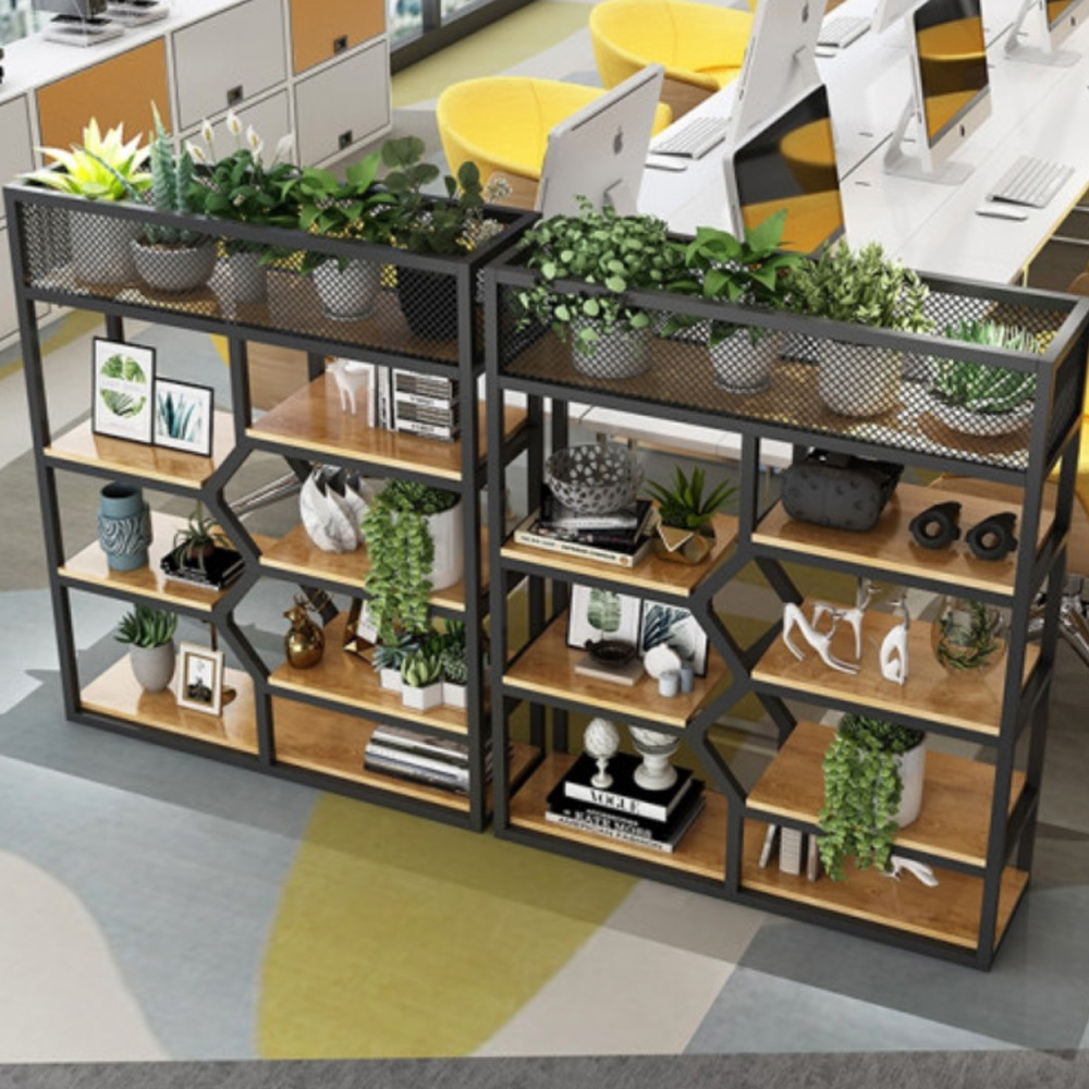 T354 원목 철제 파티션형 1200 장식장