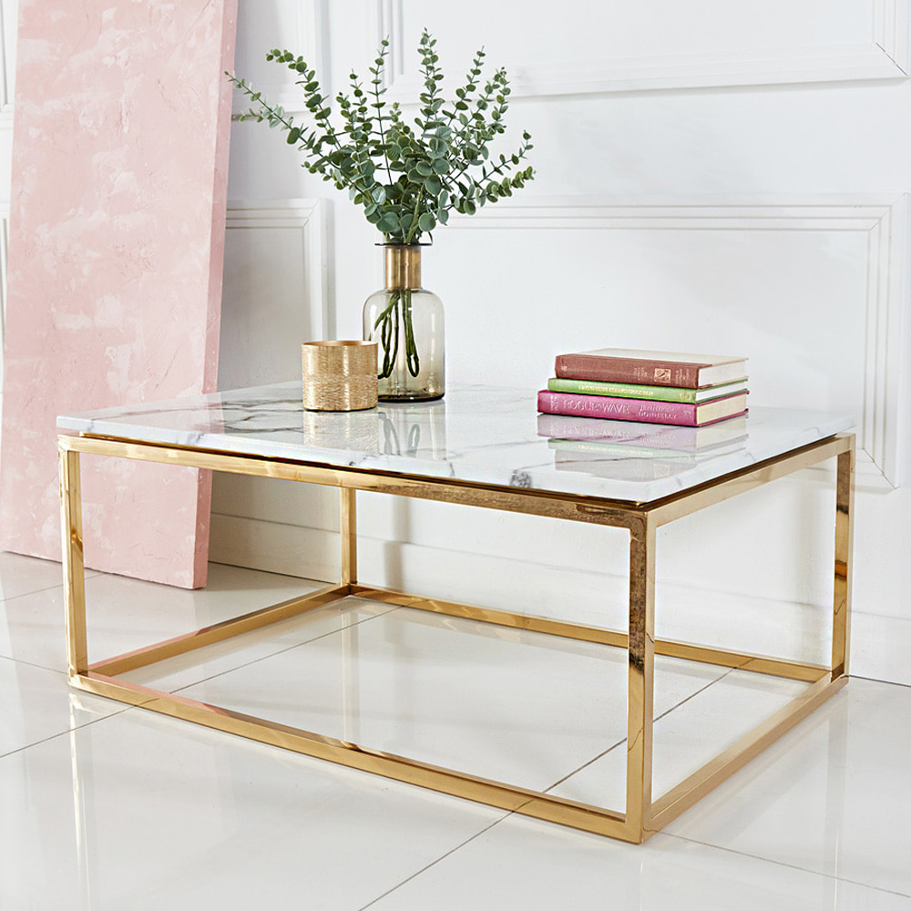 P524대리석 골드 A 900 소파테이블