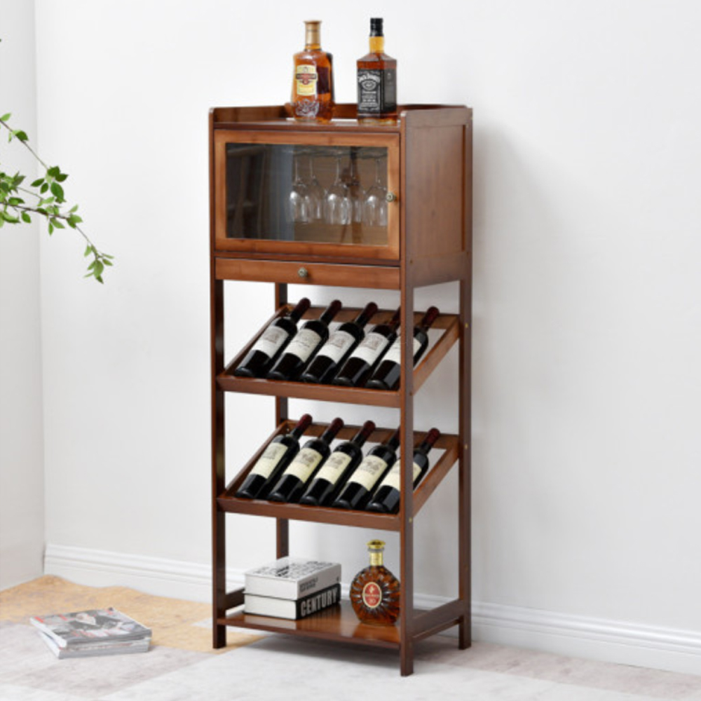 T351 선반 와인 5단 유리 장식장