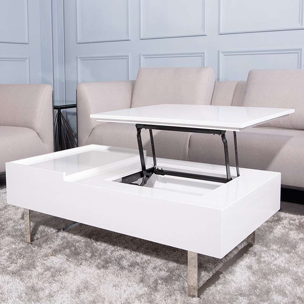 P56H 리프팅 1200 화이트 소파테이블