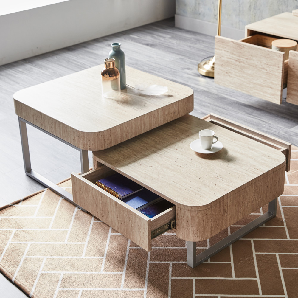 C1CY 무광 대리석문양 600 소파테이블