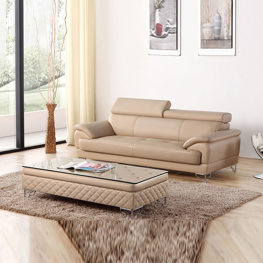 H143K PU가죽 소파테이블 3인 소파 세트