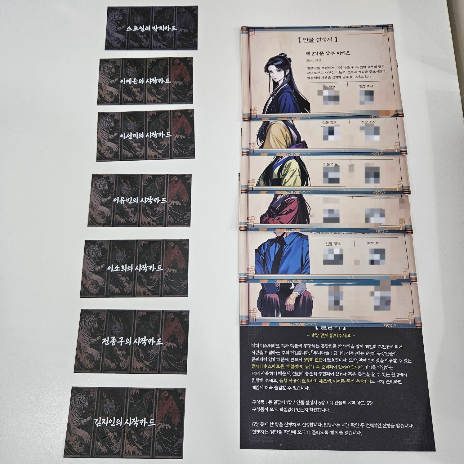 [미겜즈] 6인용 머더 미스터리 무녀마을 금기의 저주 이미지 4