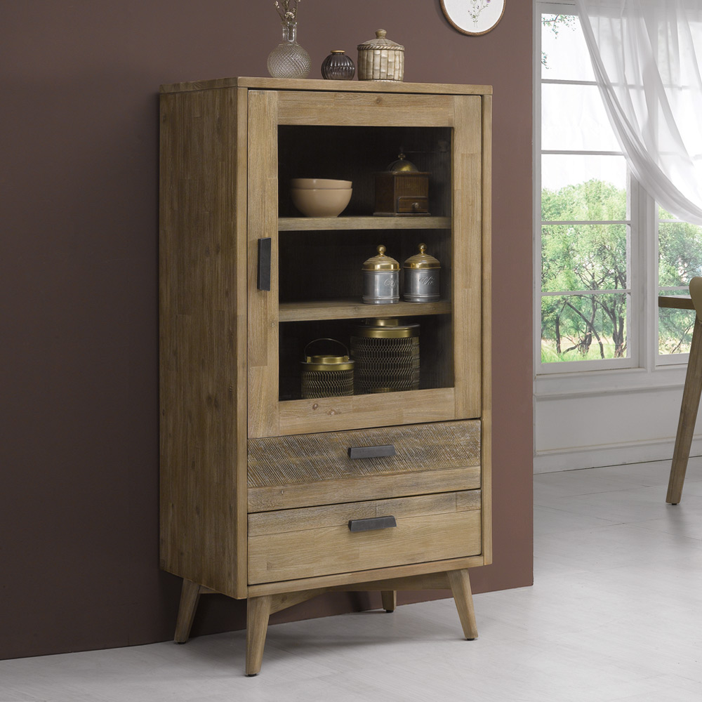 P360아카시아 원목 5단700 장식장