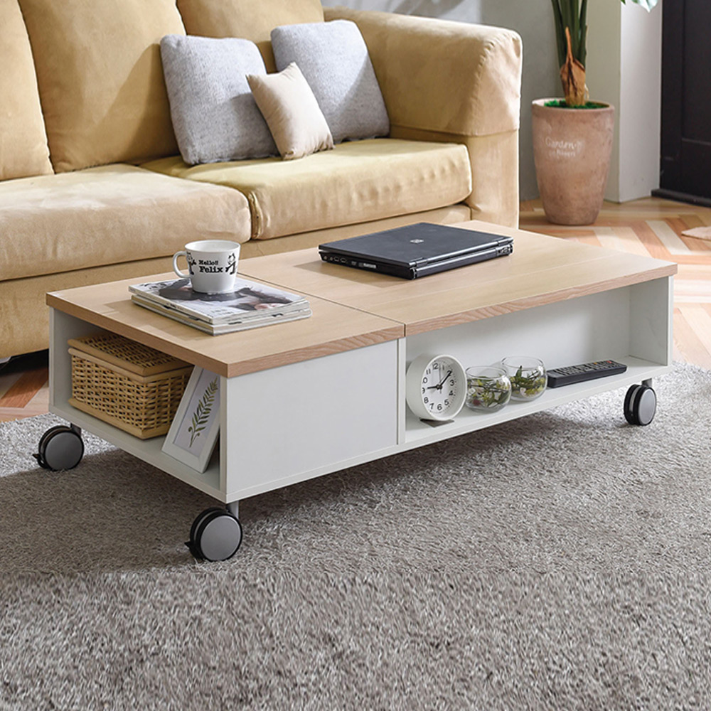 H42L 바퀴형 리프팅 소파테이블 1200