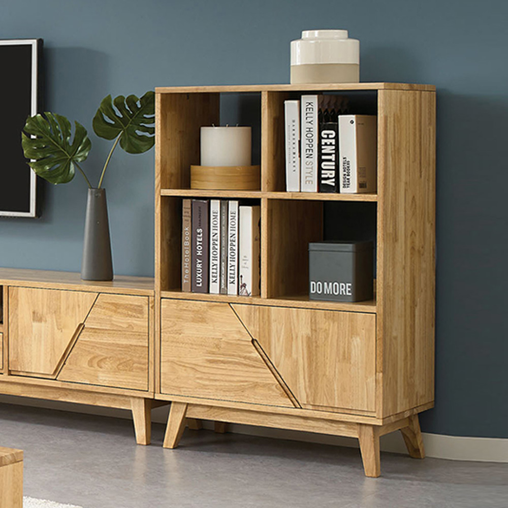 H3F 고무나무 원목 장식장