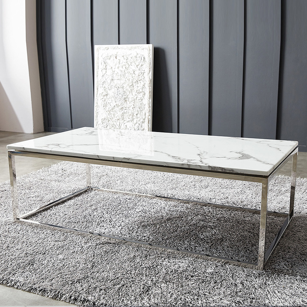 P524대리석 실버 B 1200 소파테이블