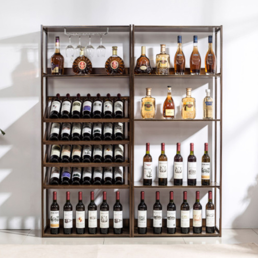 T349 원목 와인 6단 장식장 우드