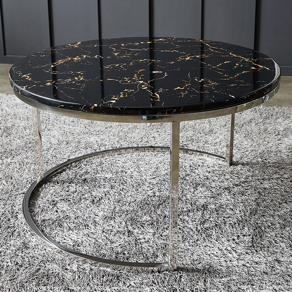 P515대리석 실버 800 소파테이블