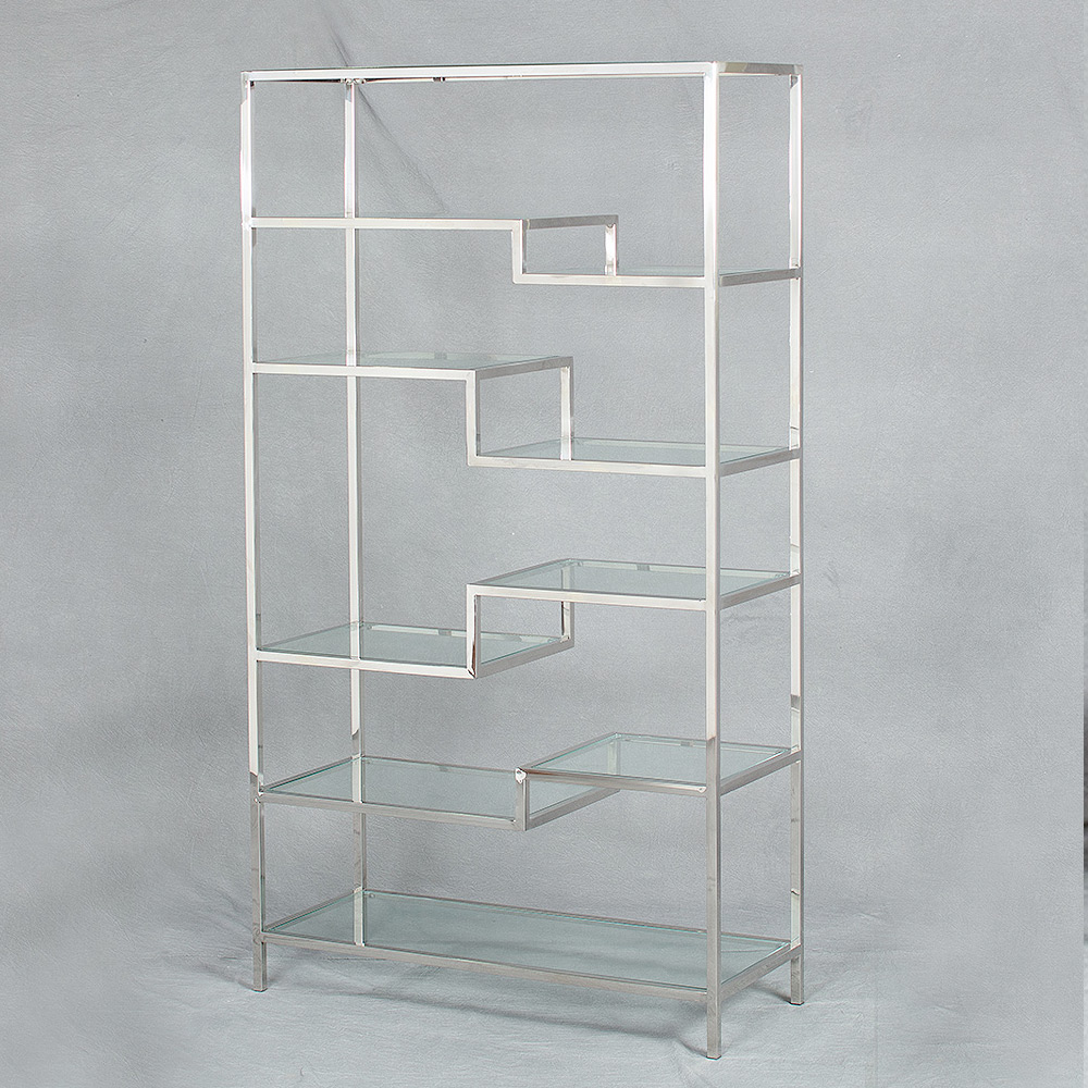 P56D 스텐 유리 1000 실버 장식장