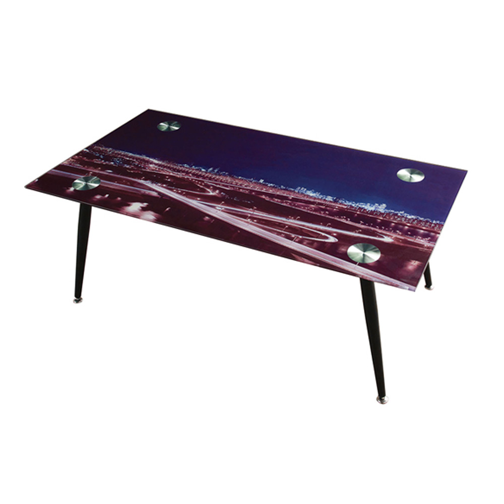H45L 강화유리 그림 소파테이블