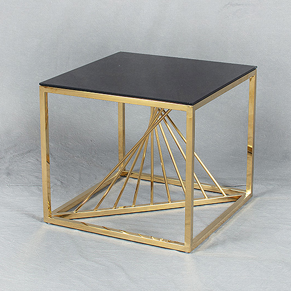 P56Q 골드스텐 유리 소 소파테이블